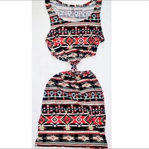 Tribal Cutout Dress